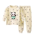 thumbnail image 3 of SROBPTY Toddler Outfits Sets, 2 Pieces Sets for Kids, Kids Boys and Girls Printed Long Sleeve Top and Long Pants Thermal Sleepwear Home 2 Piece Set Multicolor,6-12 Month, 3 of 4
