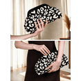 thumbnail image 6 of WANDF Clutch Purse for Women,Woven Evening Bags,Knit Clutch Handbags,Large Dumpling Bag for Ladies,Girlfriend,Travel Makeup Storage Lightweight Portable Pouch(Black White Leopard), 6 of 8