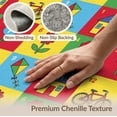 thumbnail image 6 of ODIKA Bedside Checkered Hopscotch Retro Block Storybook Motif Grid for King Size Bedroom, Master Suite, Under Bed, Foldable Easy Care, 6 of 7