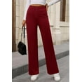 thumbnail image 4 of PRETTYGARDEN Women's Dressy Casual Dress Pants Straight Leg High Elastic Waisted Stretch Trouser Slacks, 4 of 10