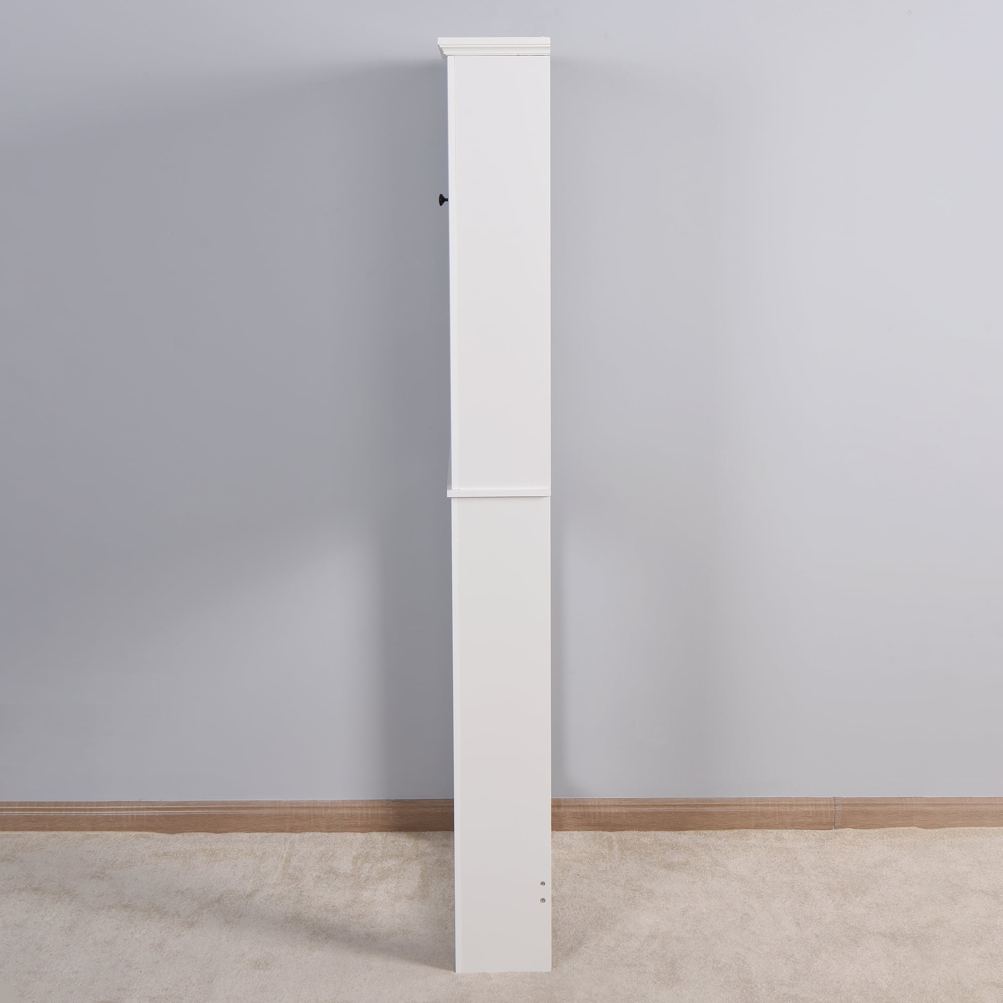 Canddidliike Wooden Over The Toilet Storage Cabinet with 2 Door and Adjustable Shelves, White Bathroom Organizer Space Saver