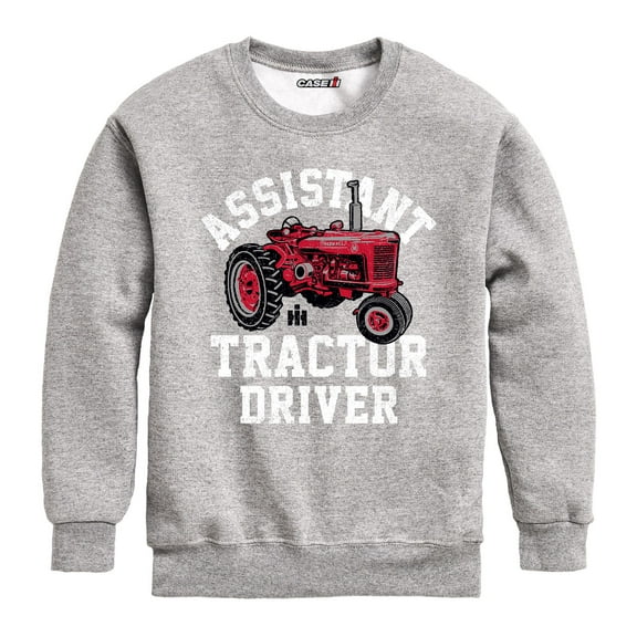Farmall - Assistant Tractor Driver - Youth Crewneck Fleece Sweatshirt