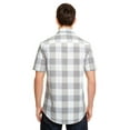 thumbnail image 2 of Burnside Mens Buffalo Plaid Woven Shirt L GREY/ WHITE, 2 of 3