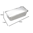 thumbnail image 2 of Juvale Paquete de 50 sartenes desechables de papel de aluminio de 2 libras con tapas para hornear pan, calentar, almacenar alimentos (22 onzas, 3.2 x 4.5 pulgadas), 2 of 7