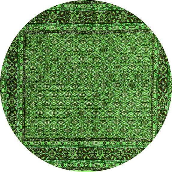 Ahgly Company Indoor Round Persian Green Traditional Area Rugs, 3' Round