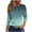 Green, variant on ZQUUVOU Women's T-Shirts Casual Print Crew Neck 3/4 Sleeve Tops(Blue,3XL)