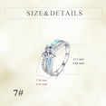 thumbnail image 4 of Infinity Promise Rings 925 Sterling Silver Heart Moissanite Opal Promise Rings for Her Spiritual Protection Gift for Women 7#, 4 of 6
