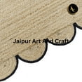 thumbnail image 5 of Jaipur Art And Craft Indian Beige Black Border Rectangle Hand Braided Jute Area Rug (2x3 Sq ft), 5 of 7