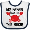 thumbnail image 3 of Inktastic My Papaw Loves Me Boys or Girls Baby Bib, 3 of 4