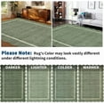 thumbnail image 2 of Scalloped Washable Rugs 9x12 Area Rug for Bedroom Modern Rug Non Slip Throw Rugs Large Living Room Rug Low Pile Soft Stain Resistant Carpet for Nursery Dining Room 9'x12' Greyish Green, 2 of 9