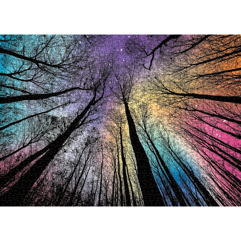 GUOHLOZ Puzzle da 1000 pezzi, puzzle per adulti, impossible puzzle, gioco di abilità colorato, gioco di abilità per tutta la famiglia, puzzle per adulti, alberi, ruota, diga, mulino ad acqua, 75x50cm