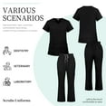 thumbnail image 5 of VIAOLI Women's Medical Scrubs Set - Quick Dry V-Neck Top with Pants, Multiple Pockets, Adjustable Drawstring, 10 colors, 5 of 6