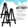 thumbnail image 4 of U.S. Art Supply 6" Mini Black Plastic Display Easel (6 Pack), A-Frame Artist Painting Party Tripod Easel Tabletop Stand, 4 of 5