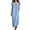 Light Blue, variant on Dxzfnsa Summer Dresses for Women 2026 Casual Dresses V Neck Puff Sleeve Empire Waist A-Line Maxi Dress S-2XL