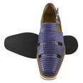 thumbnail image 4 of LIBERTYZENO Mens Fisherman Lizard Print Genuine Leather Buckle Closure Casual Closed Toe Sandals Adam Purple 11, 4 of 9