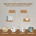 thumbnail image 6 of Lzvxtym 4 Pcs Wood Floating Shelves Small Wall Shelves Wall Mounted Floating Wall Shelves Decorative Wall Storage Shelves 12.5x12.5x5cm for Bedroom Living Room Bathroom, 6 of 11