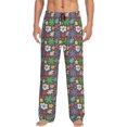thumbnail image 2 of Lsque Daisies Flowers Print Men's Pajama Pants, Lounge Pant - Comfortable Home Wear,Elastic Waistband, Stylish Design-X-Large, 2 of 9