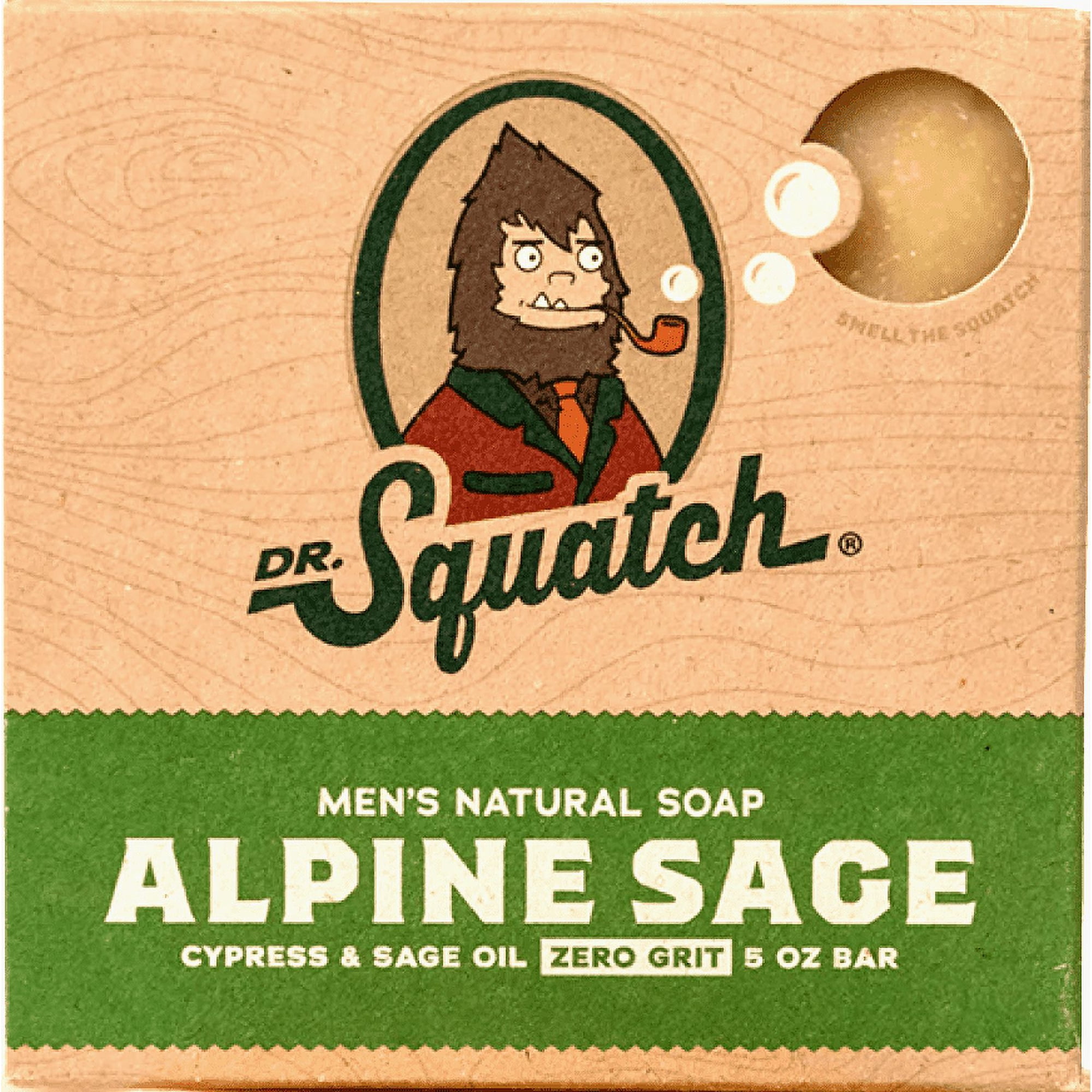 Dr. Squatch Natural Bar Soap for Men, Alpine Sage, 5 oz