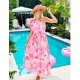 thumbnail image 2 of Vestido largo ZESICA 2025 Boho Floral Rosa XL para mujer, 2 of 9