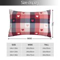 thumbnail image 2 of Pofeuu Heart Plaid Print Polyester Microfiber Plush Pillowcases, Super Soft and Cozy Pillow Case Covers with Envelop Closure（Pillow core not included）-16"x24", 2 of 6