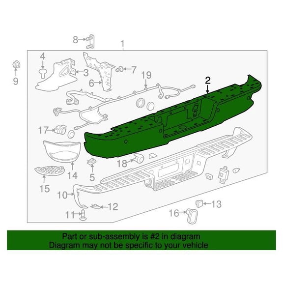 GM 23108142 Bar Asm-Rr Bpr Imp *Chrome