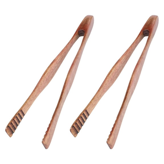 Raindrops 2Pcs Wooden Food Tongs For Gripping And Serving During Breakfast And Feast Times
