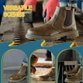 thumbnail image 4 of Unisex-Adults Steel Toe Chelsea Boots, Men's Industrial Construction Shoes, Waterproof, Lightweight, Comfortable, Non-slip Safety Boots, 4 of 6