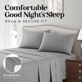 thumbnail image 3 of Striped Bed Sheet Set 1800 Luxury Soft Microfiber Deep Pocket 4-Piece Bedding Set - Wrinkle, Stain, Fade Resistant - grey Full, 3 of 4