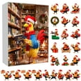 thumbnail image 1 of Christmas Countdown Calendar with Festive Chicken Pendant - Holiday Tree Ornament for Home Decor, Merry Christmas Party Decoration, Unique Xmas Gift for Family and Friends, 1 of 5