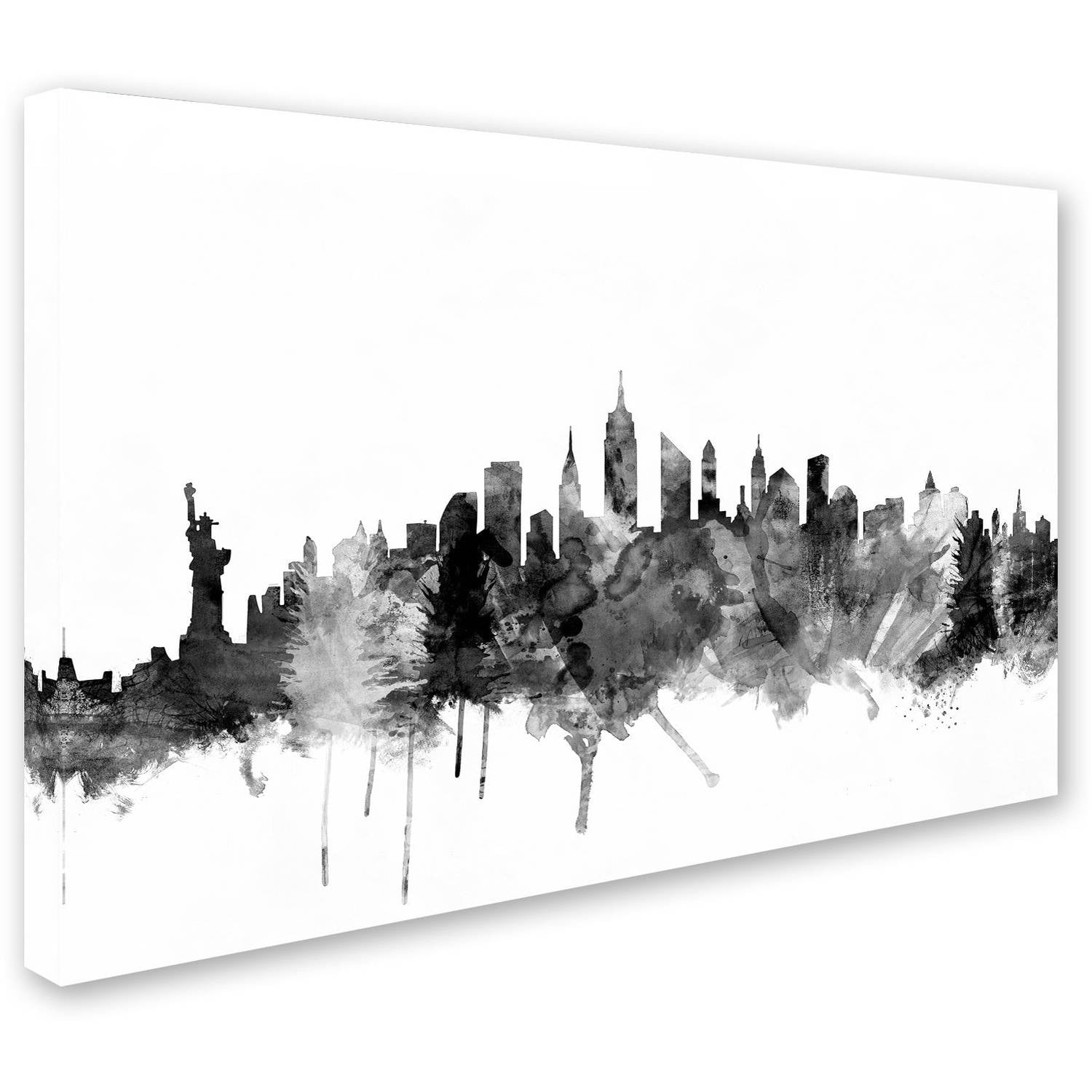 Trademark Fine Art "New York City Skyline B&W" Canvas Art by Michael Tompsett