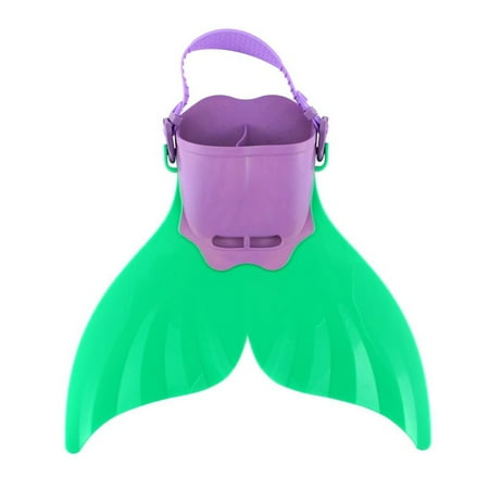 - Kids Teenagers Mermaid Tail Fin Shallow dives Mermaids Adjustable Monofin Swimming Training Gear