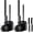 Bright Black, variant on 3 in 1 Toilet Brush and Plunger Set with Crevice Cleaning Brush, Toilet Plunger and Brush Set with Extra Long Handle, Plungers for Bathroom Accessories, Toilet Plunger with Holder, Black