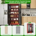 thumbnail image 5 of SUPEER Metal Storage Cabinet with 5 Shelves, Steel Garage Cabinet with Doors and Wheels, Office Cabinet for School, Office, Garage and Utility Room,Assemble Required, 5 of 9