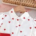 thumbnail image 4 of Girls Valentines Dress Puff Sleeve Heart Print Tutu Dress Girls Tulle Dresses Girls Spring Clothes Girls Clothes Size 6-7 Years, 4 of 9