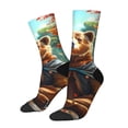 thumbnail image 1 of Balery Maple Meditating Bear Calcetas Largas con Estampado para Hombre y Mujer – Suaves y Transpirables, Talla Única (US 5-11), 1 of 6