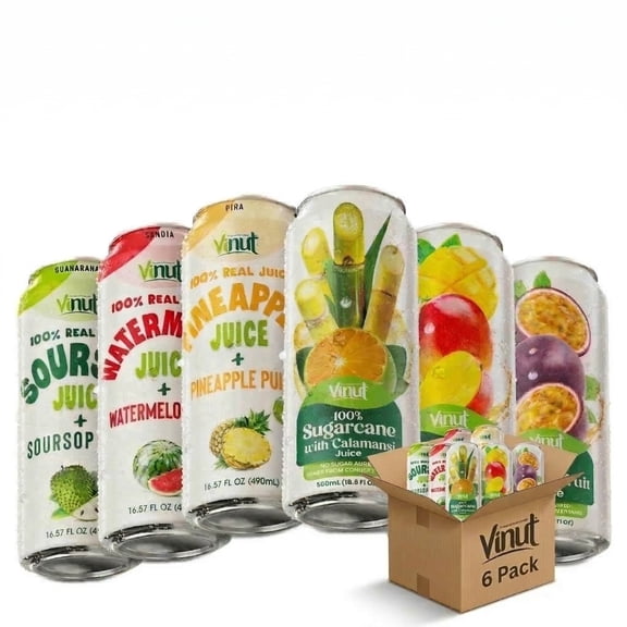 Discovery Box Mix: Passionfruit, Mango, Sugarcane, Soursop (Pulp), Watermelon (Pulp), Pineapple (Pulp)