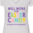 thumbnail image 4 of Inktastic Will Work for Easter Candy Please Pay in Advance Women's V-Neck T-Shirt, 4 of 5