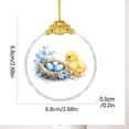 thumbnail image 3 of AZXY Easter Ornaments for Tree, 2D Flat Glass Miniature Easter Hanging Decorations, Assorted Spring Animal & Egg Ornaments for Small Tree, Easter Party & Home Indoor Outdoor Decor, 3 of 5