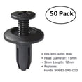 thumbnail image 1 of 50 Uds Clips de retención de remaches de pasador de plástico Ndcxsfigh para guardabarros de coche con agujero de 6mm para Honda, 1 of 6