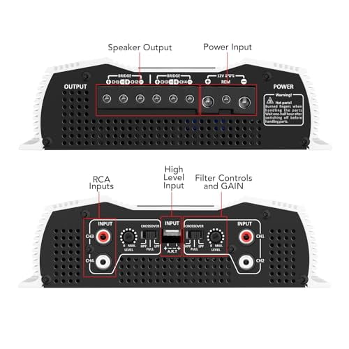 Taramp's DS 800x4 1 Ohm 4 Channels 800 Watts Amplifier - Walmart.com