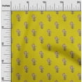 thumbnail image 1 of oneOone Viscose Chiffon Yellow Fabric Leaves & Floral Block Sewing Craft Projects Fabric Prints By Yard 42 Inch Wide, 1 of 4