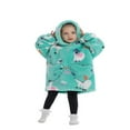 thumbnail image 3 of Wearable Blanket Hoodie for Adults Sherpa All Patterns Oversized Sweatshirt Blanket with Pockets, 3 of 6