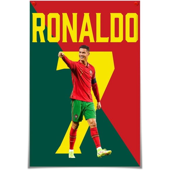 PPHAOSHO Cristiano Ronaldo Soccer Poster frameless Painting Canvas Wall Posters Art Picture Print Modern Home Decor 16x24inch
