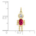 thumbnail image 3 of FB Jewels 10K Yellow Gold July Boy Birthstone Charm, 3 of 3