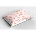thumbnail image 2 of Ambesonne Pink Pillow Sham 2 Pack, Flying Fairies Swan Moon, 30"x20", Rose Earth Yellow Pink, 2 of 3