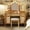 Natural + MDF + Rubber Wood + Tempered Glass + 3 Drawers, variant on 44.37 " Makeup Vanity Desk with 13 Hollywood Bulbs and 3 Lighting Modes, Dressing Table with Tri-Fold Mirror Large Vanity Table with 5 Drawers and Shelves and Charging Station for Bedroom,Espresso