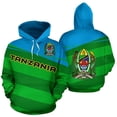 thumbnail image 4 of Sudadera con capucha con estampado de mapa de la bandera de Tanzania, sudaderas con capucha de países de África para hombres, ropa informal para niños, sudadera con capucha con emblema nacional, camis, 4 of 5