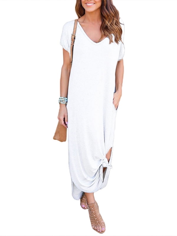 plain white sundress