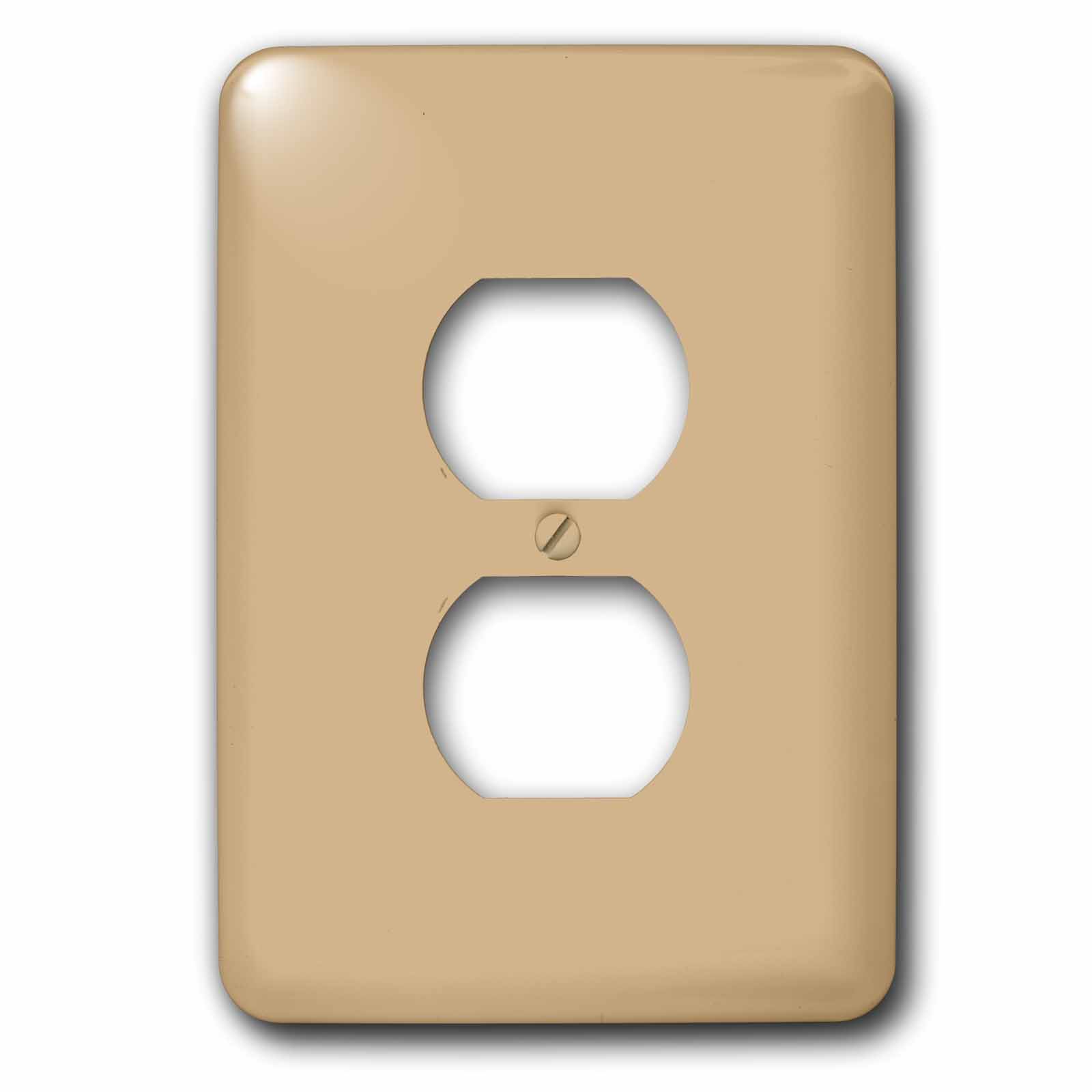 3dRose Color tan 2 Plug Outlet Cover (lsp_282794_6)