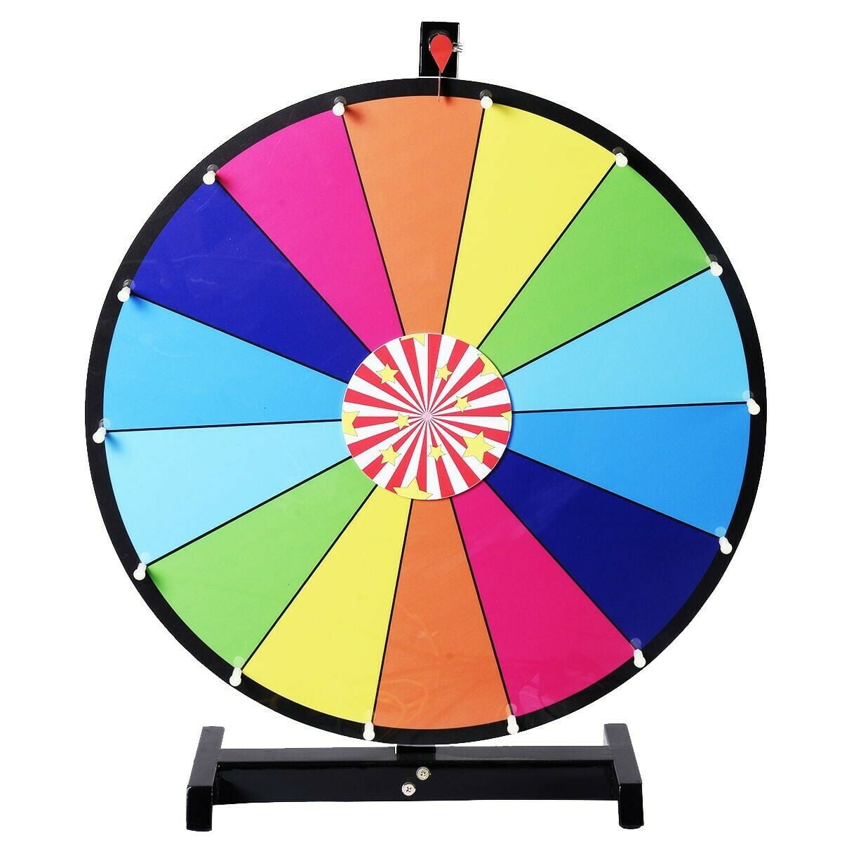 Editable Dry Erase 24" Color Prize Wheel of Fortune Game Tradeshow